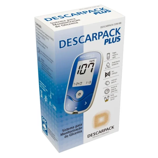 Medidor de Glicose Glicosímetro Descarpack Plus