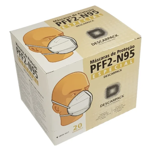 Máscara de proteção N95 PFF2 Especial Descarpack com 20 unidades