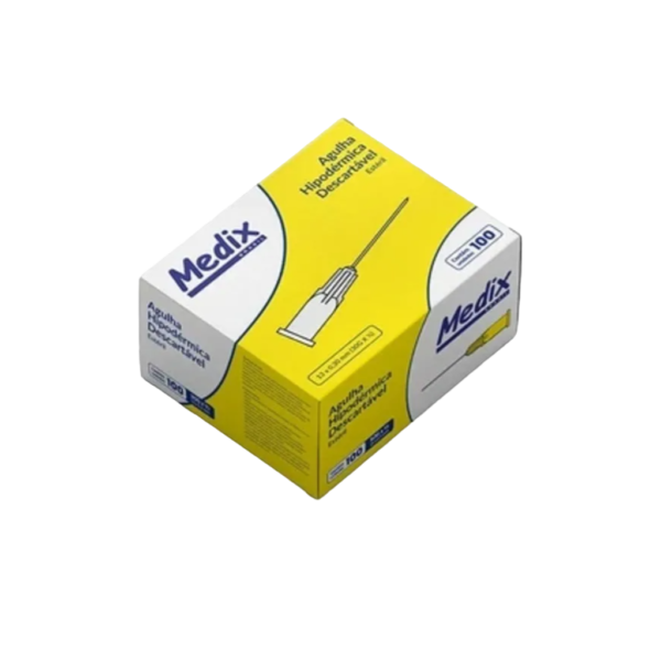 Agulha Hipodérmica Descartável 30G 13x0,30MM Caixa com 100unidades Medix